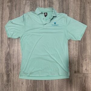 FootJoy Men's Green Striped Polo Shirt